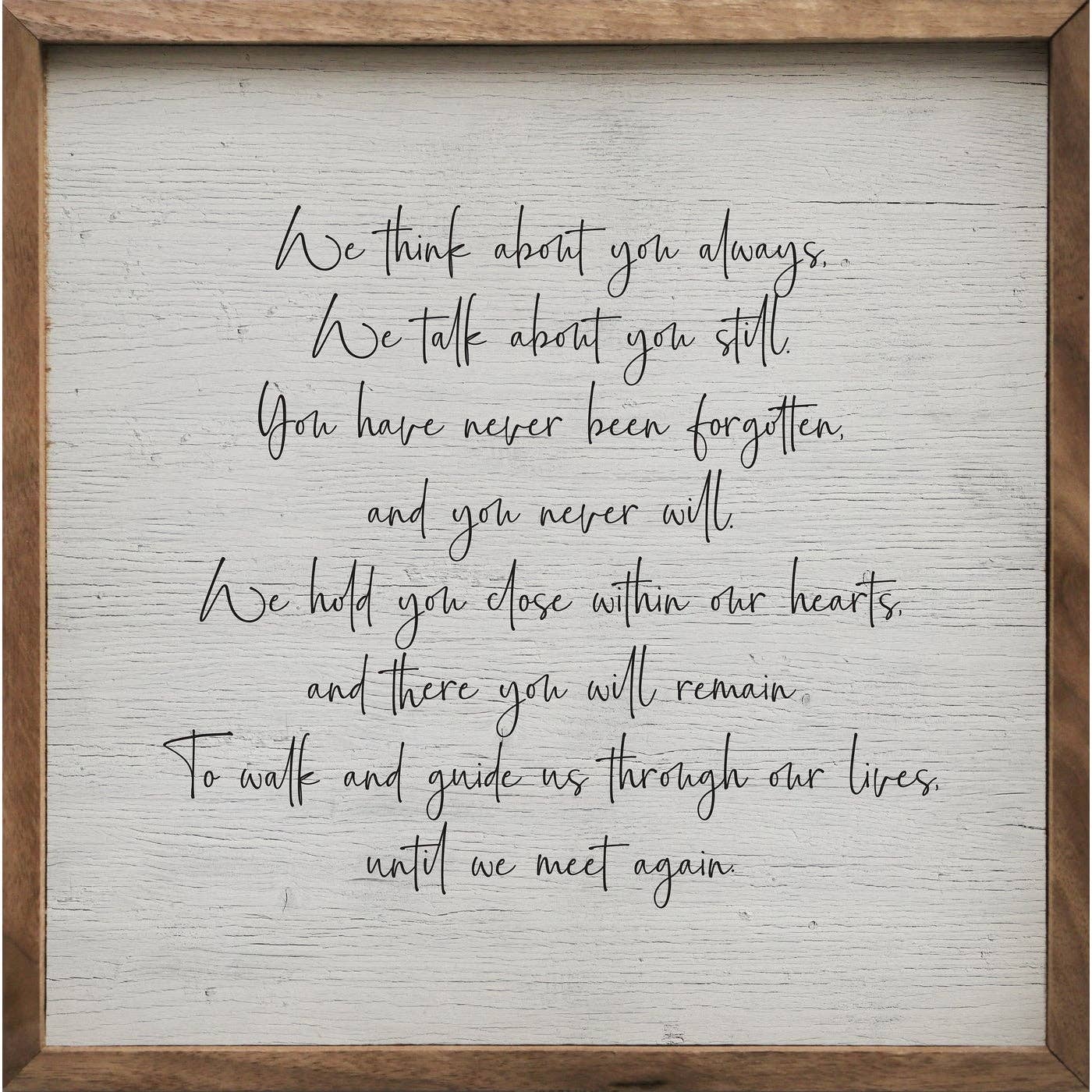 Until We Meet Again Mini Sign