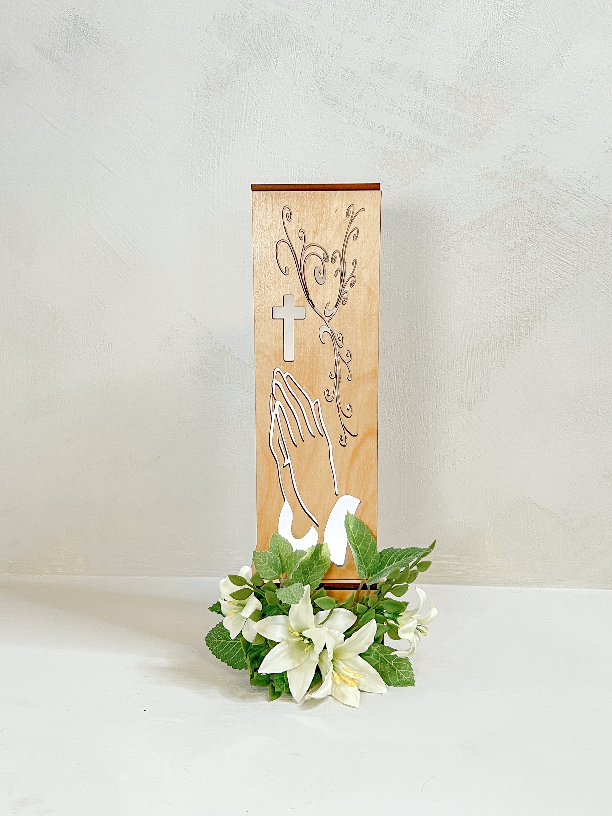 Wooden Lamp - Praying Hands