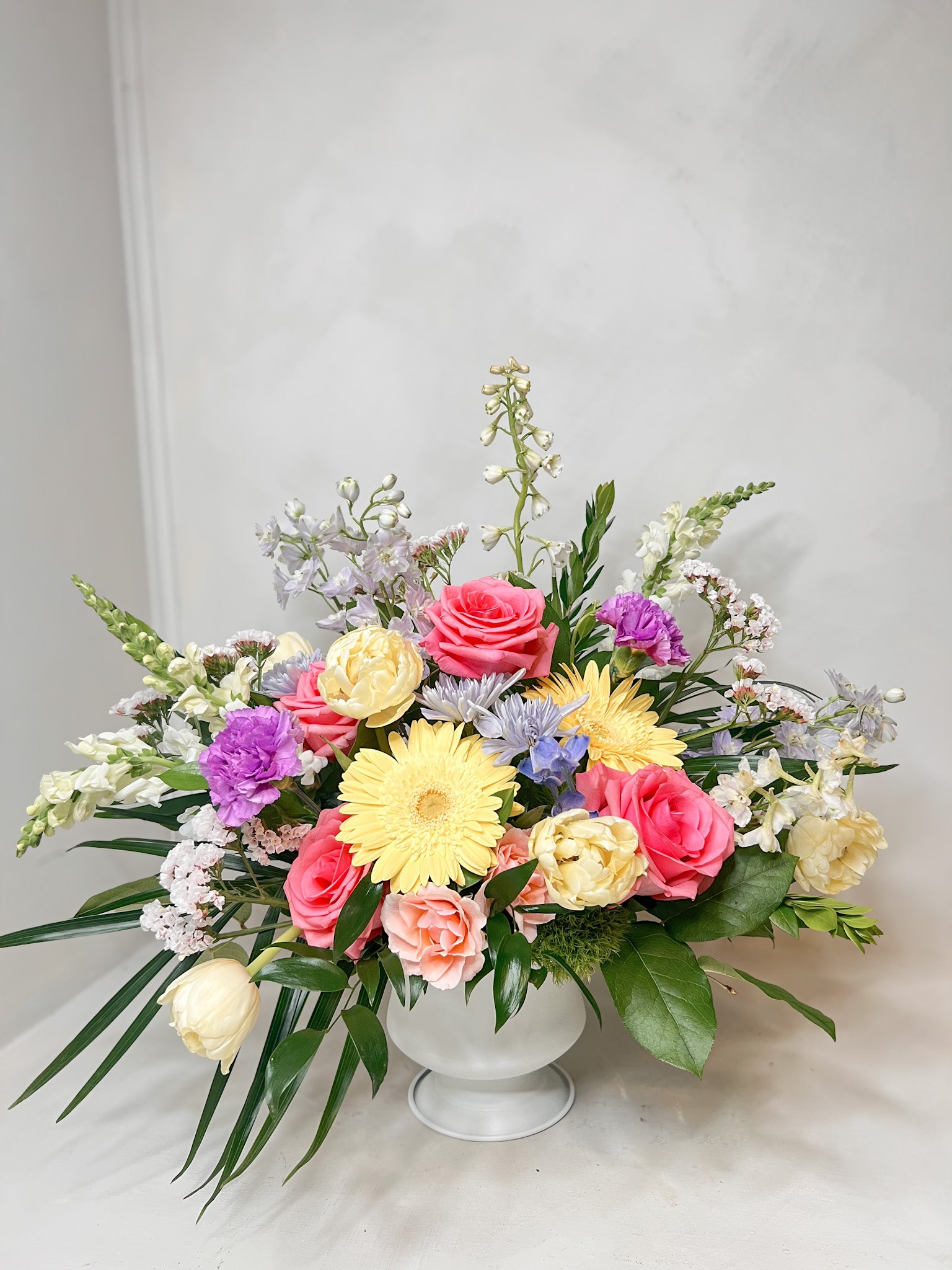 Pastel Sympathy Urn Arrangement