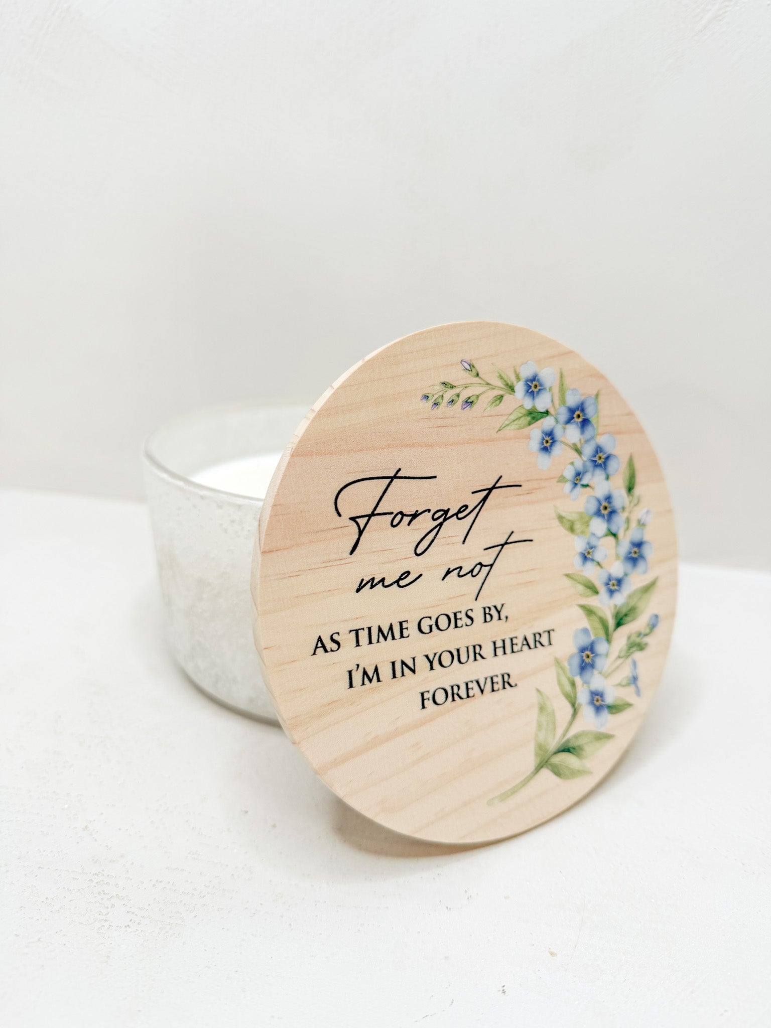 Forget Me Not Sympathy Candle