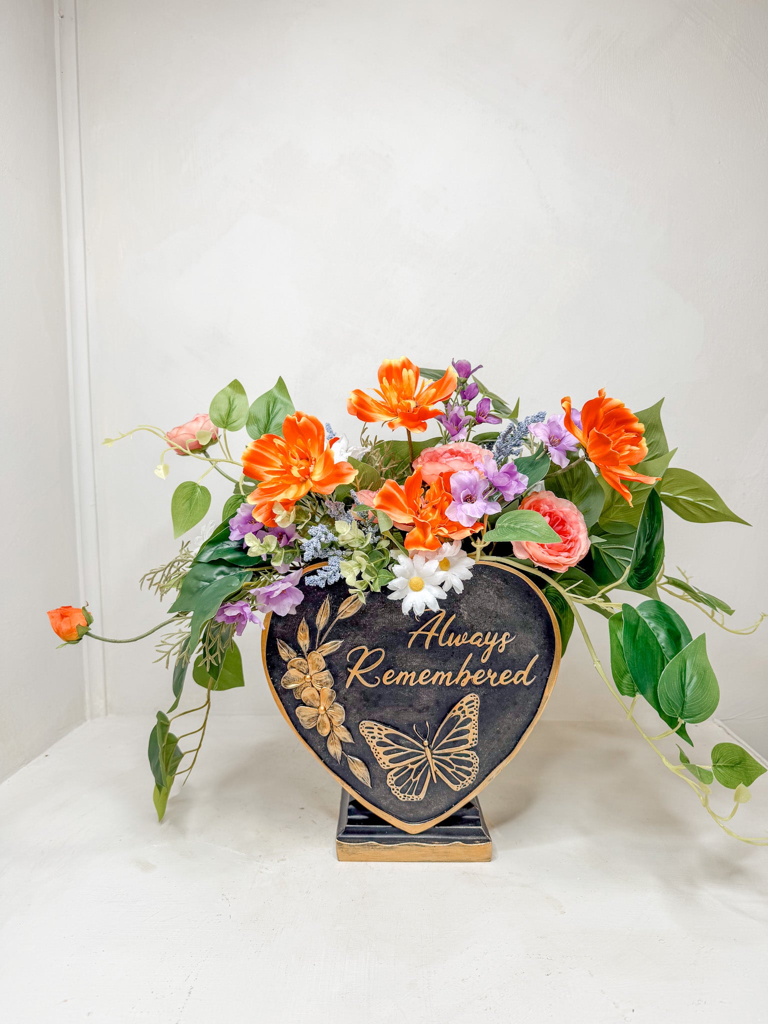 Always Remembered Silk Sympathy Arrangement
