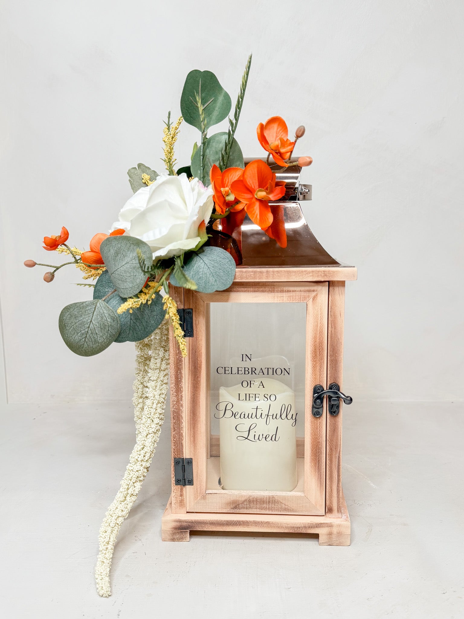 A Life Beautifully Lived Sympathy Lantern- Medium