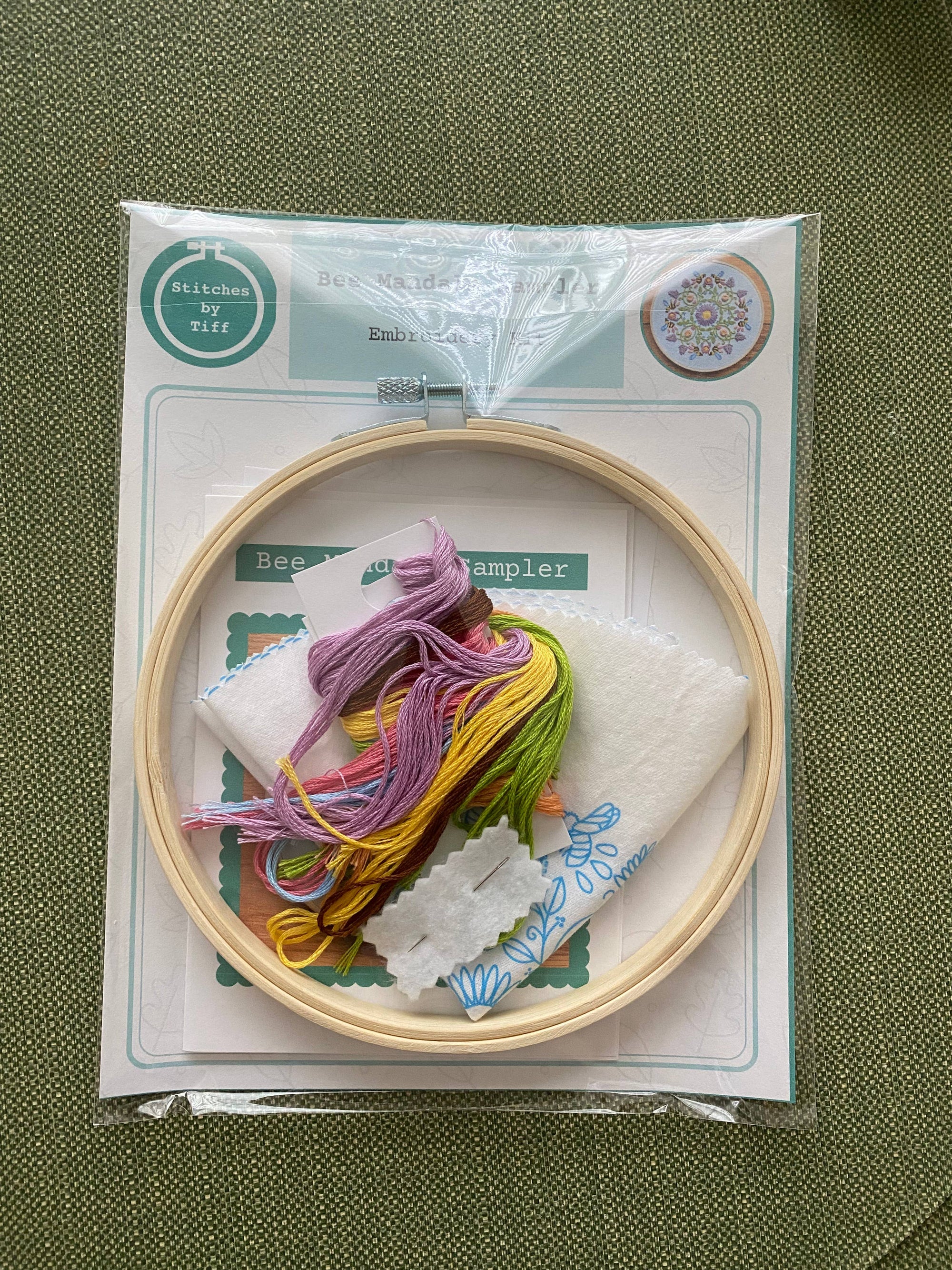 Colorful Bee Embroidery Kit