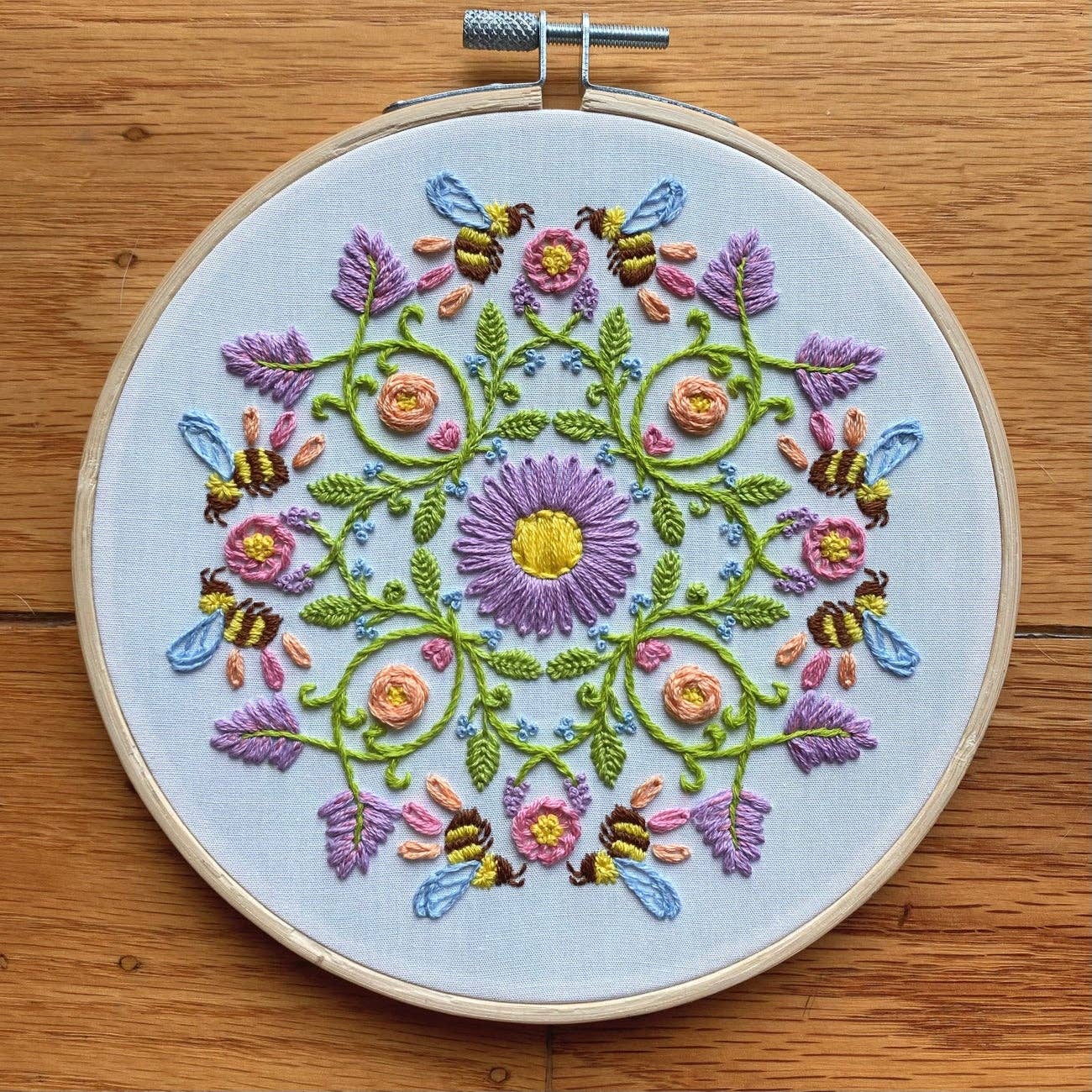 Colorful Bee Embroidery Kit
